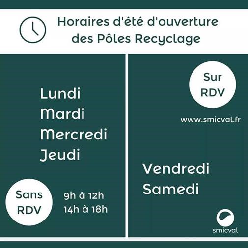 SMICVAL Accès aux pôles recyclage