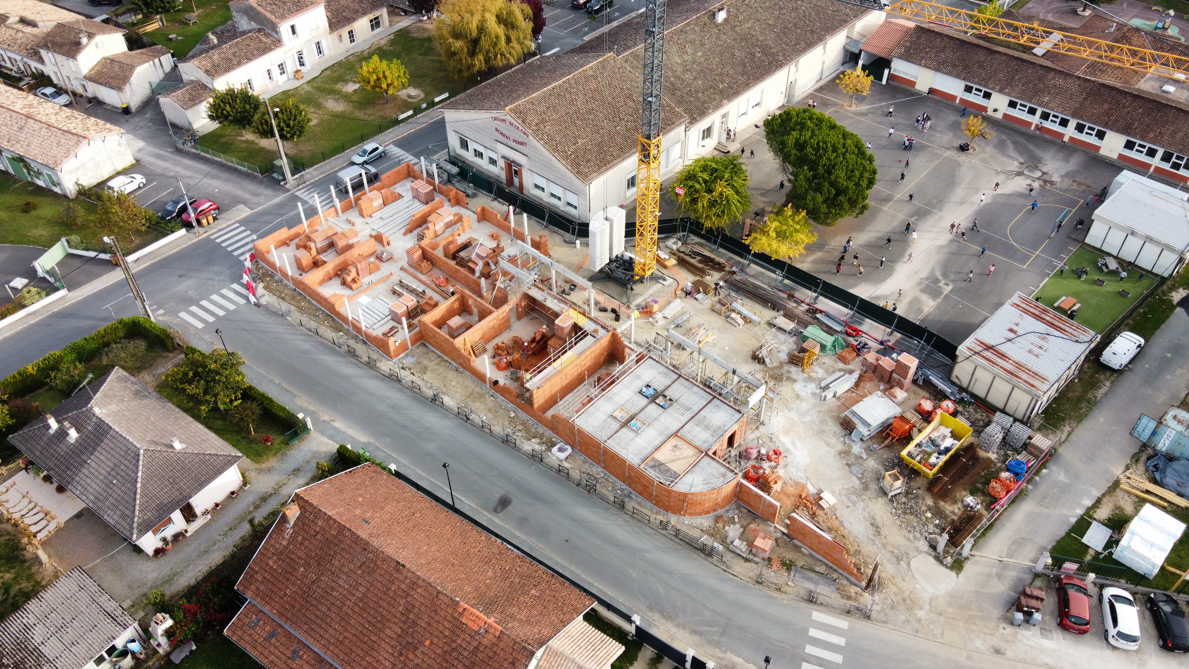 Avancement chantier école primaire de Galgon