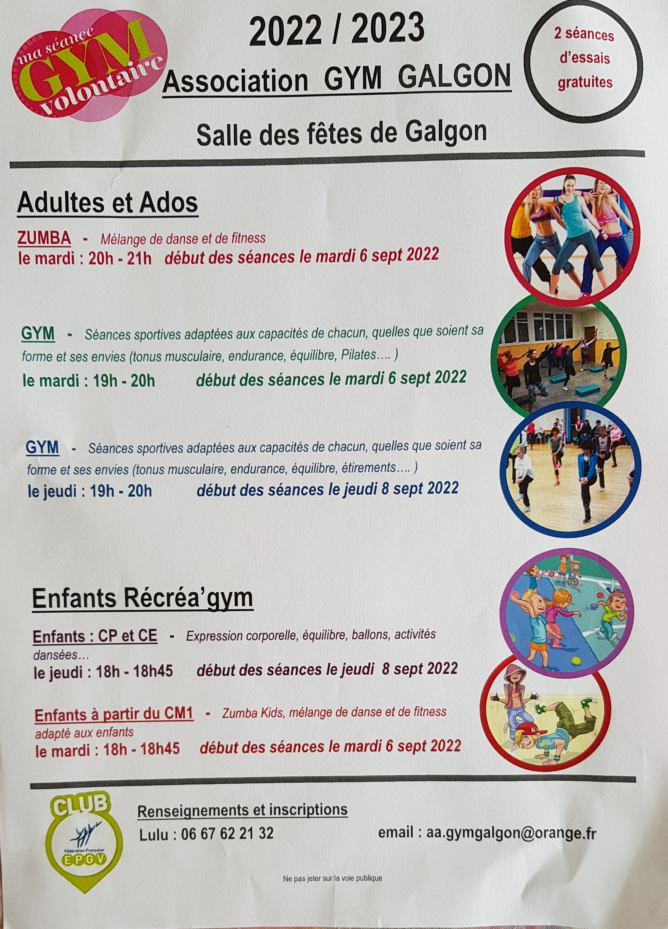 Gym Galgon saison 2022/2023