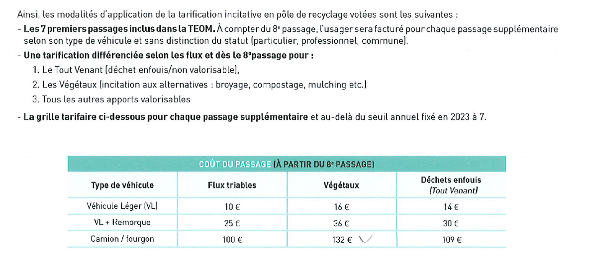 Nouvelles conditions d'accès aux decheteries du SMICVAL à compter du 1er juillet.