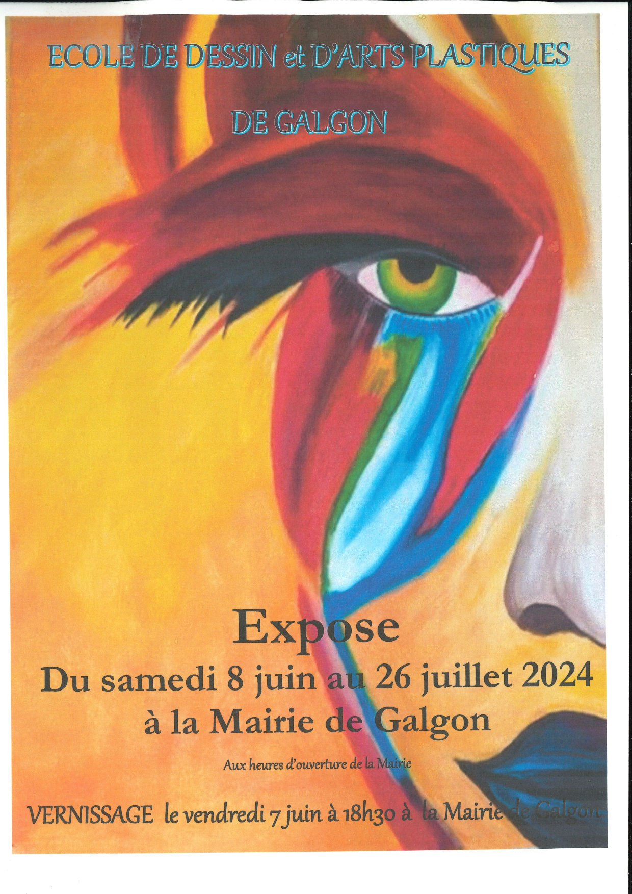 Exposition des travaux de l'école de dessin de GALGON