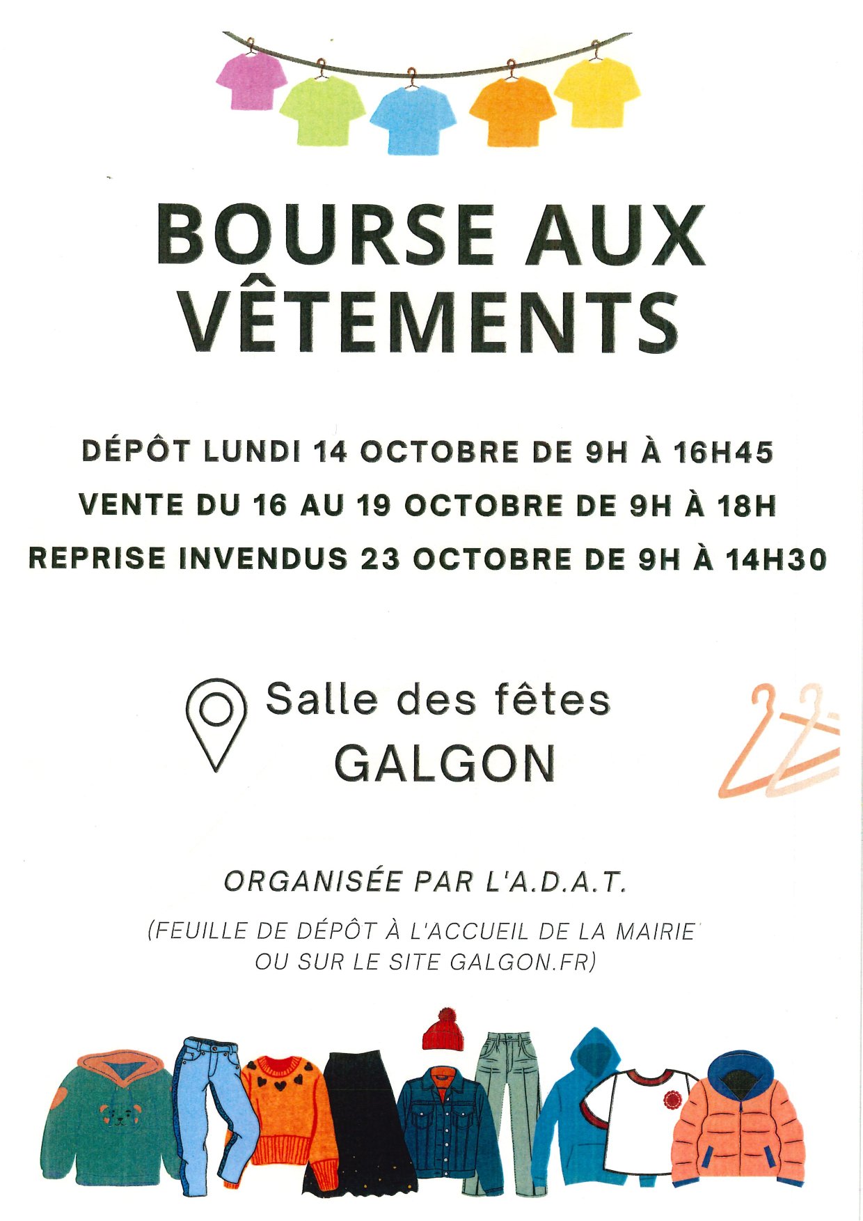 Bourse aux vêtements 2024