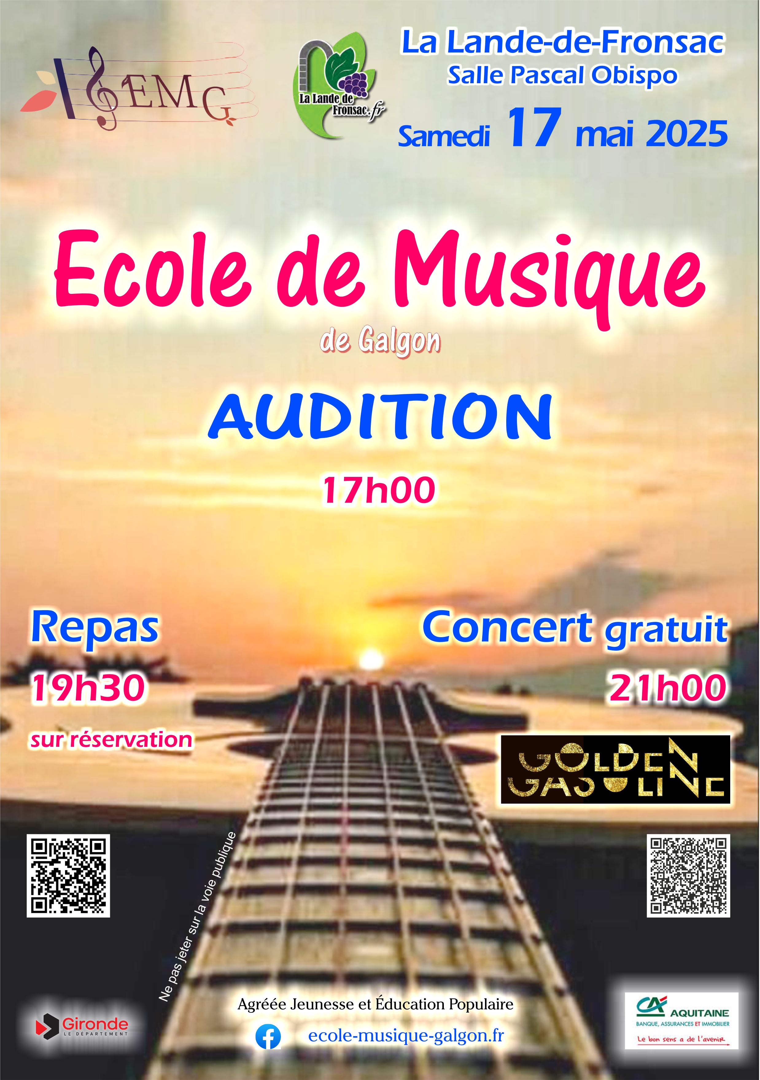 Auditions 2025 Ecole de Musique