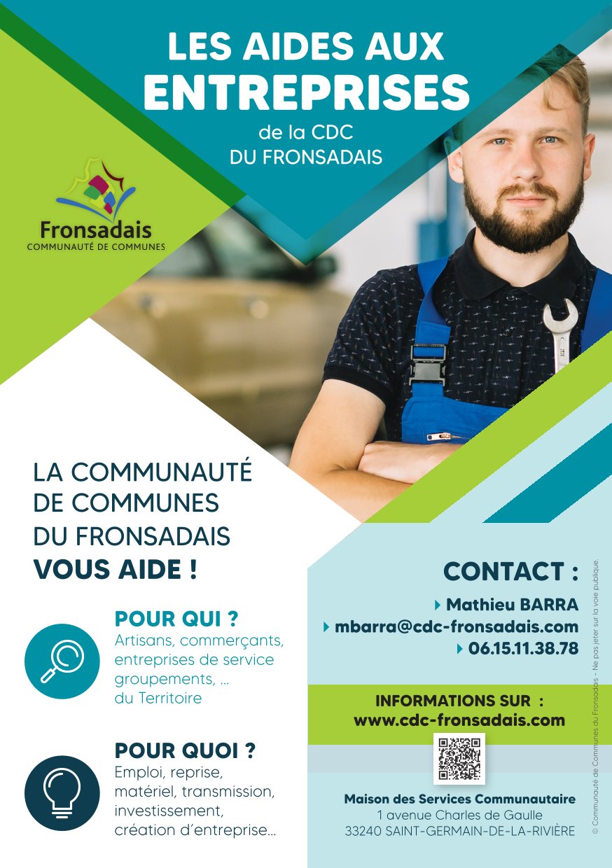 La communauté de communes du Fronsadais aide les entreprises