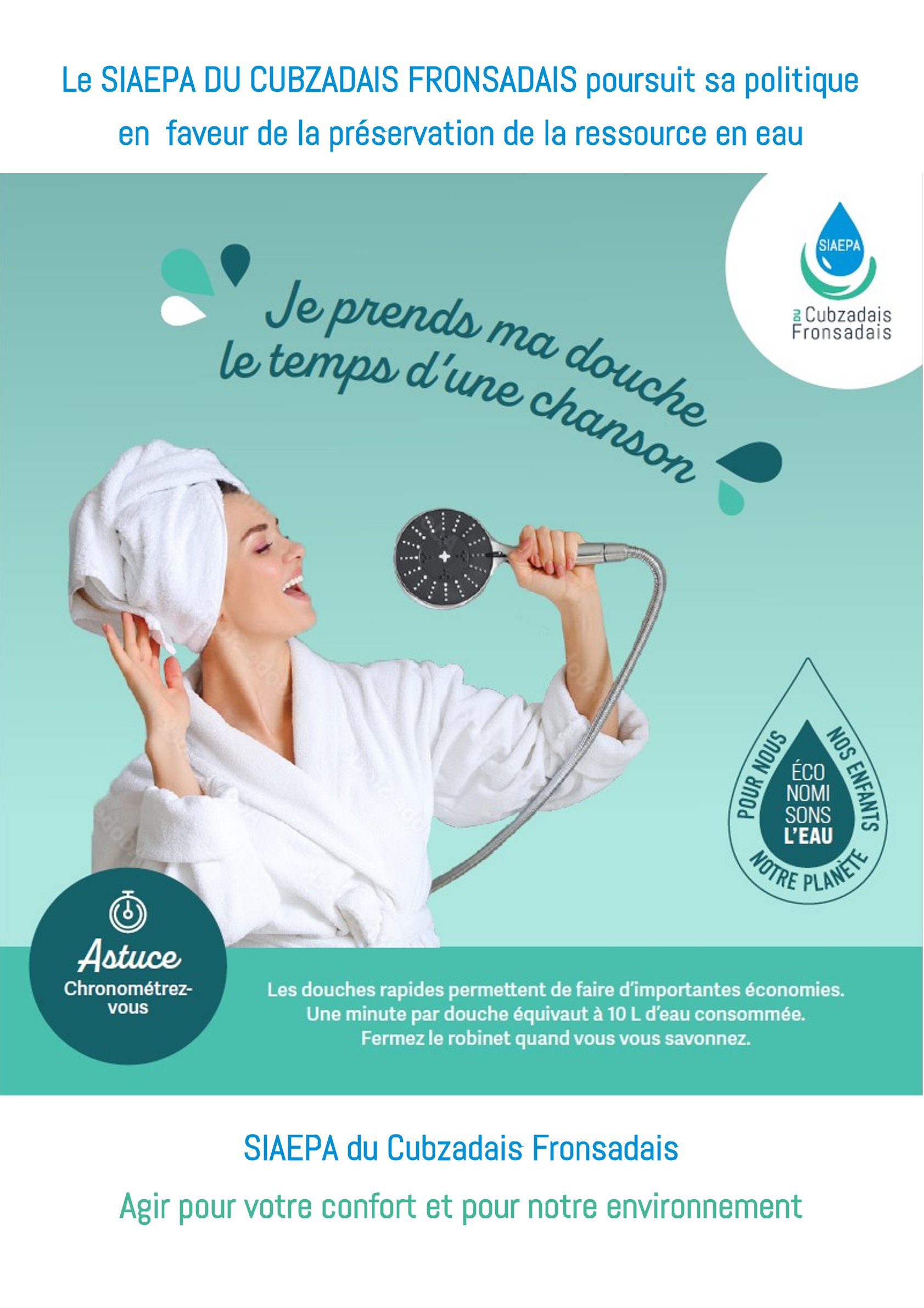 Le SIAEPA DU CUBZADAIS FRONSADAIS poursuit sa politique en faveur de la préservation de la ressource en eau