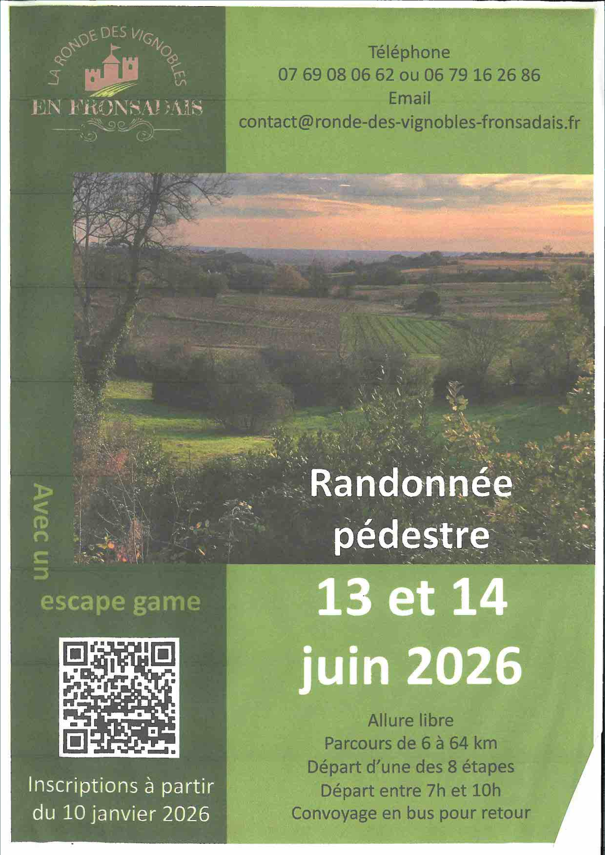 Ronde des vignobles 2026 les 13&14 juin 2026