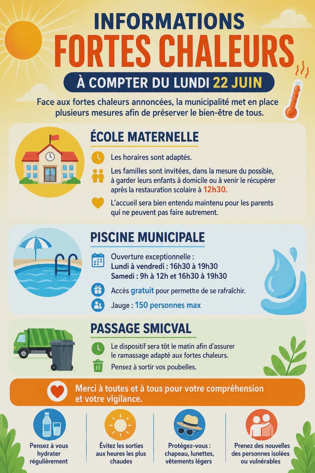 Informations fortes chaleurs