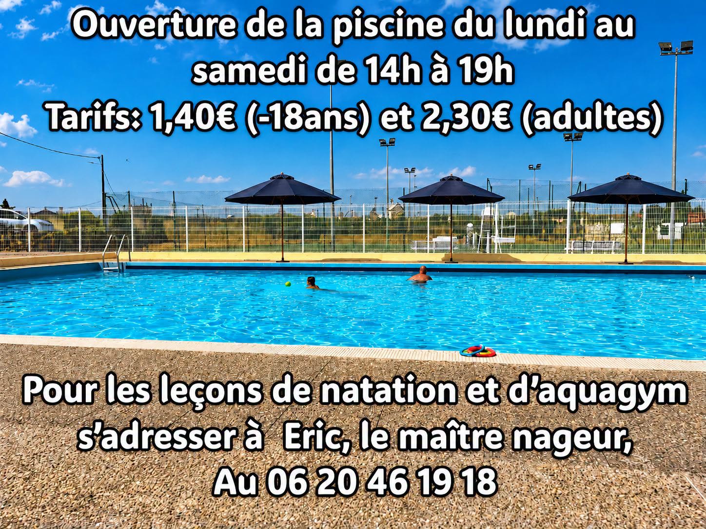 Piscine de GALGON à compter du 5 juillet
