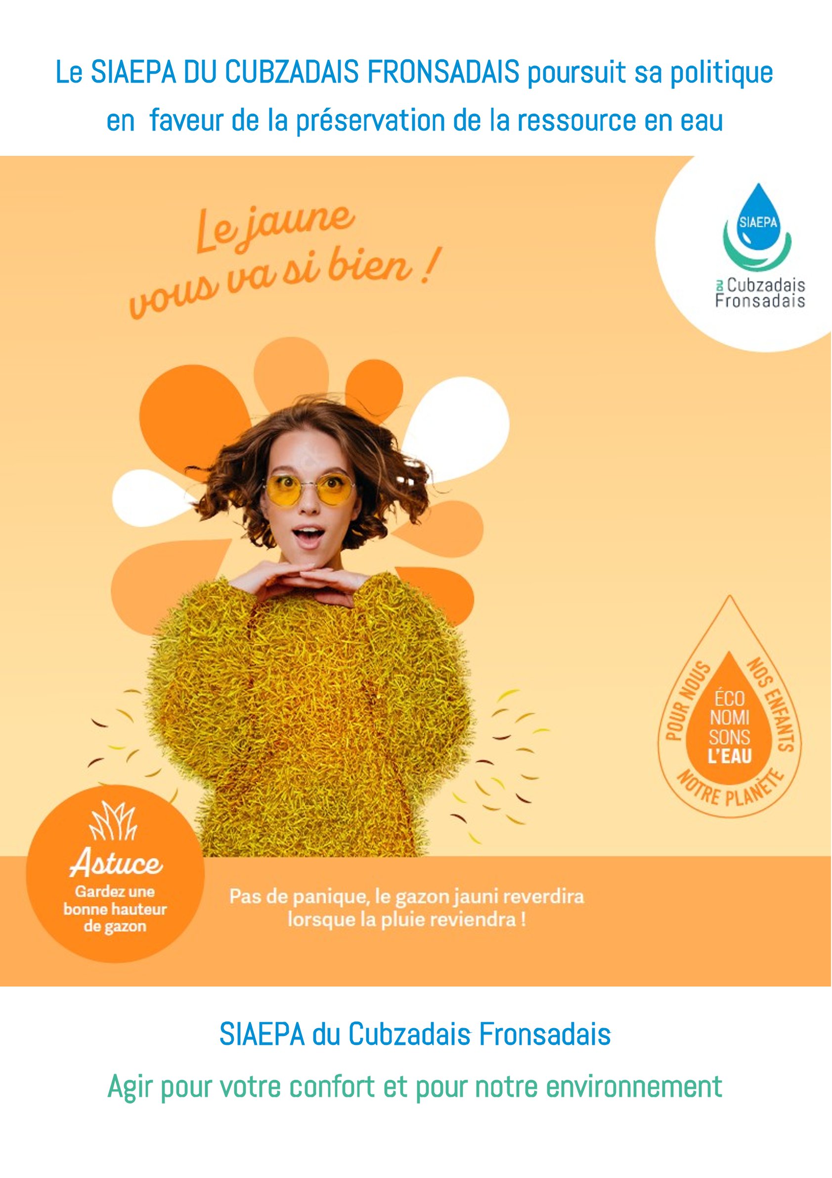 Préservons nos ressources en eau en cette période de fortes chaleurs.