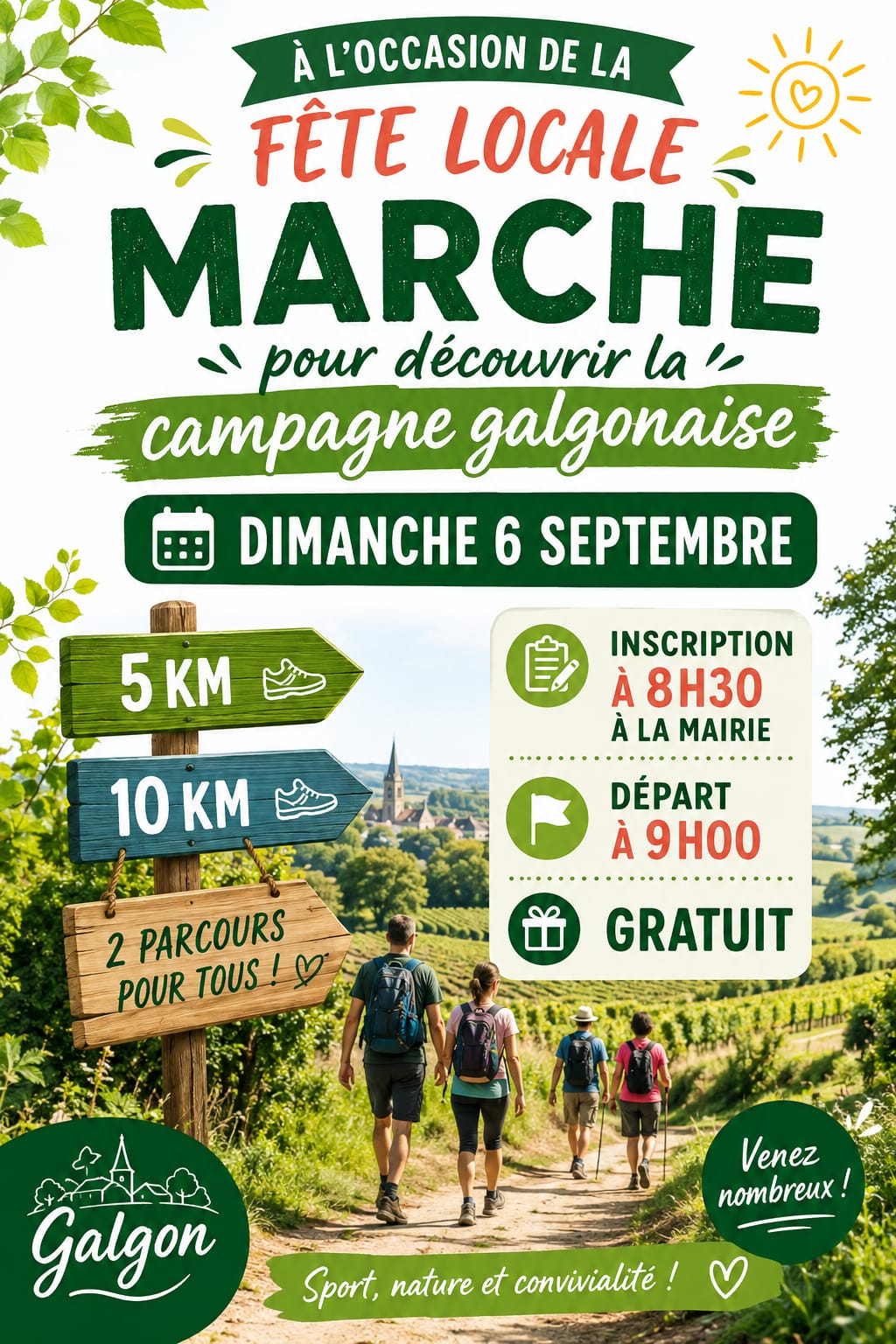 Fete locale GALGON 2026 - Marche 5 ou 10 km