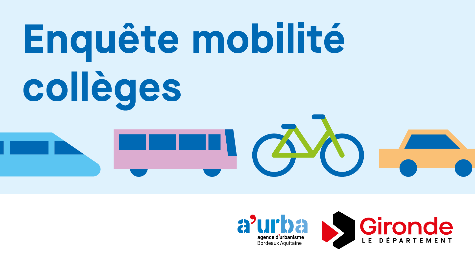 Enquete mobilité des usagers des collèges girondins