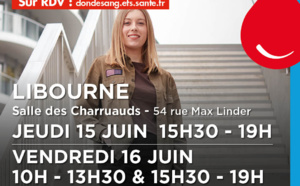 Collecte de sang à Libourne les 15 et 16 juin