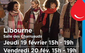 Don du sang LIBOURNE les 19 et 20 février 2026