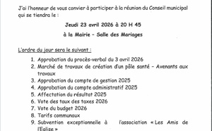 Conseil Municipal du 23 avril 2026