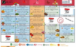 Menus du restaurant scolaire du mois de Mai 2026