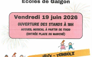 Kermesse des écoles de GALGON le 19 juin 2026