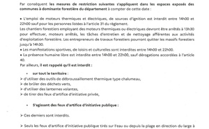 Vigilance ORANGE feux de forets