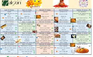 Menus du restaurant scolaire du mois d'octobre 2026