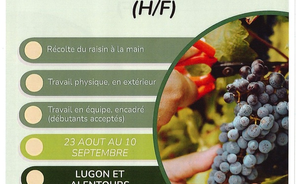 Relais recrute pour les vendanges