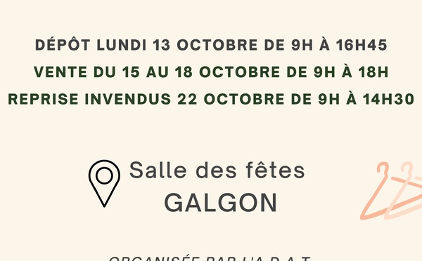 Bourse au vetements Hiver 2025- Modification des dates