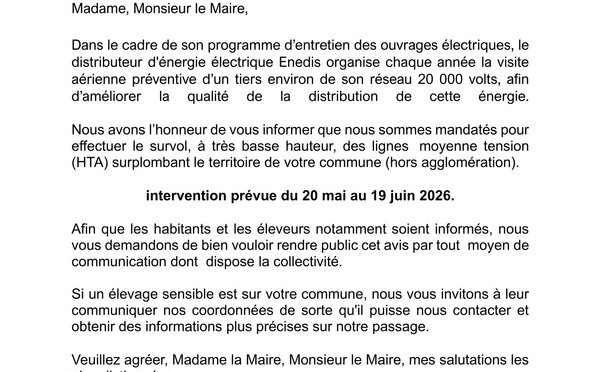 survol des lignes ENEDIS par hélicoptere