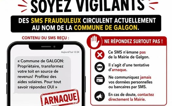 Arnaque au SMS- Soyez vigilants