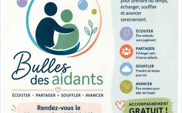 Réunion bulle des aidants le 19 septembre 2026 à 10h00