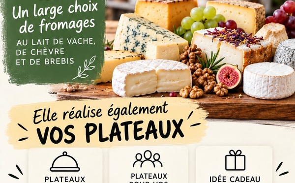 Retrouvez la fromagere au place du marché le vendredi matin